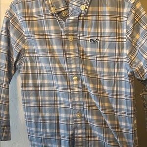 Vineyard Vines Light Blue Plaid Button Down Shirt